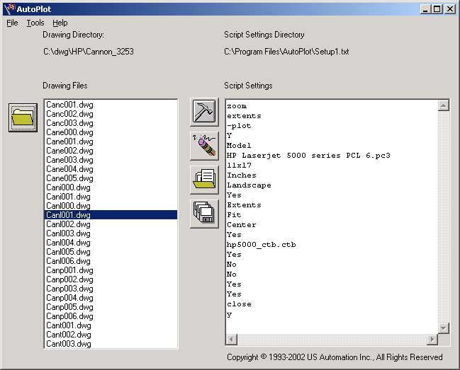 AutoPlot - Allows user to Plot large drawing sets.